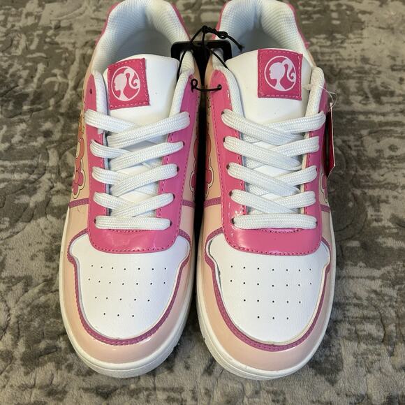 Women's Barbie by Mattel Pink Casual Court Sneaker, Regular Width, Size 10 - Picture 1 of 7